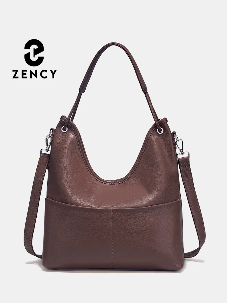 

Zency Coffee Blue Женская сумка из натуральной кожи Роскошная сумка-хобо Большая вместительная модная сумка на плечо Большая сумка-тоут для жены и мамы