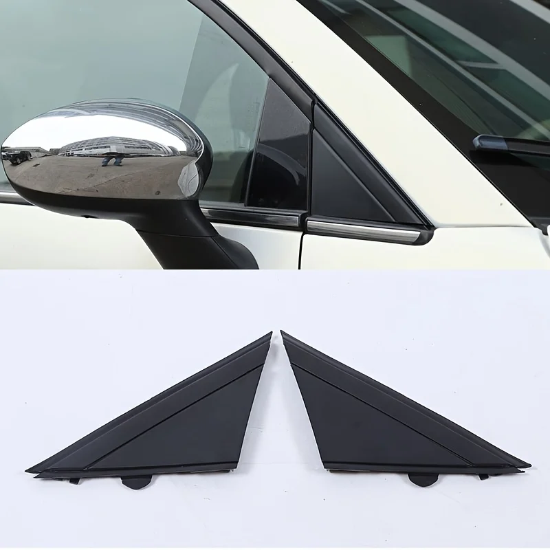 For Fiat 500 312 2008-2020 Rearview Mirror Triangle Panel Cover Black Replacement Trim