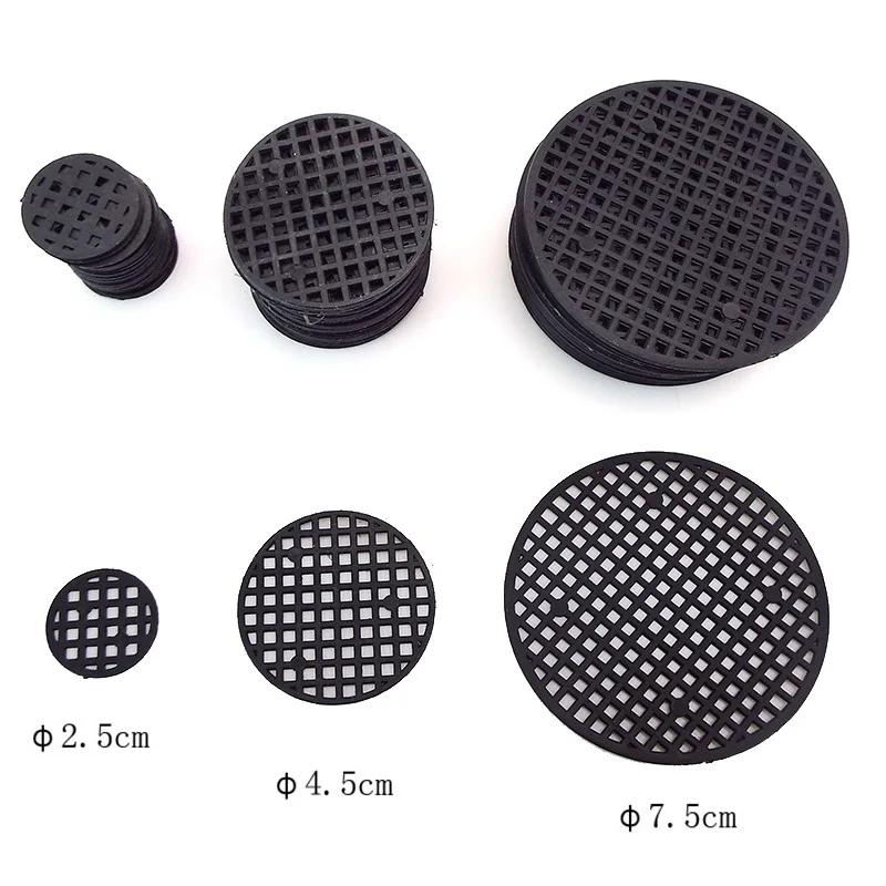 25pcs 2.5cm 4.5cm 7.5cm Round Flower Plant Pot Hole Mesh Bottom Pad for Bonsai Pot Grid Mat Drainage Netting Hole Screen