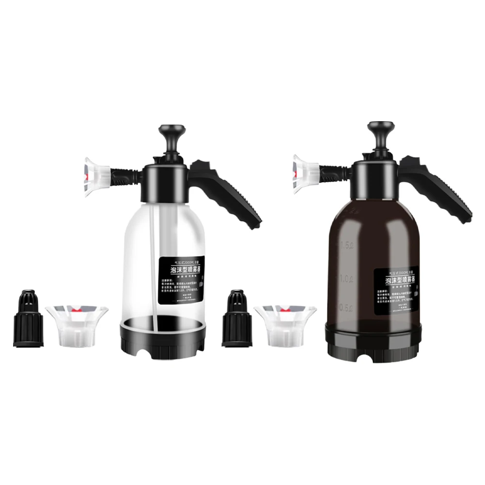 2L Foam Sprayer with Two Nozzle Options Foaming Pump Blaster Hand Pressurized Soap Sprayer for Car Cleaning and Garden Use