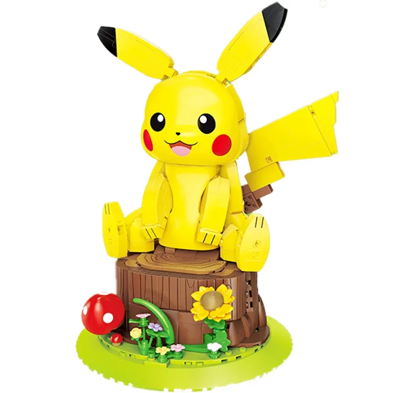 Anime Kawaii Cartoon Keeppley POKEMON Building Blocks Educational Toys Pikachu Ornaments Figures Birthday Gifts Peripherals