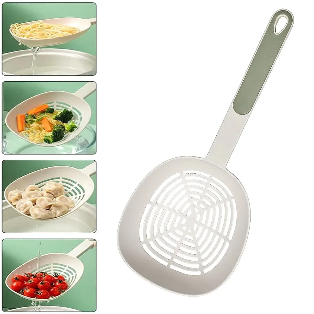 

Kitchen Colander Food Grade High Temperature Resistant Long Handle Non-slip Pasta Spoon Dumpling Food Filter Kitchen Drain Spoon
