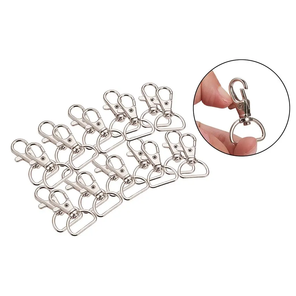 

20 Small Spring Swivel Snap Hook Keychain Accessories Tool Key Jewelry Diy