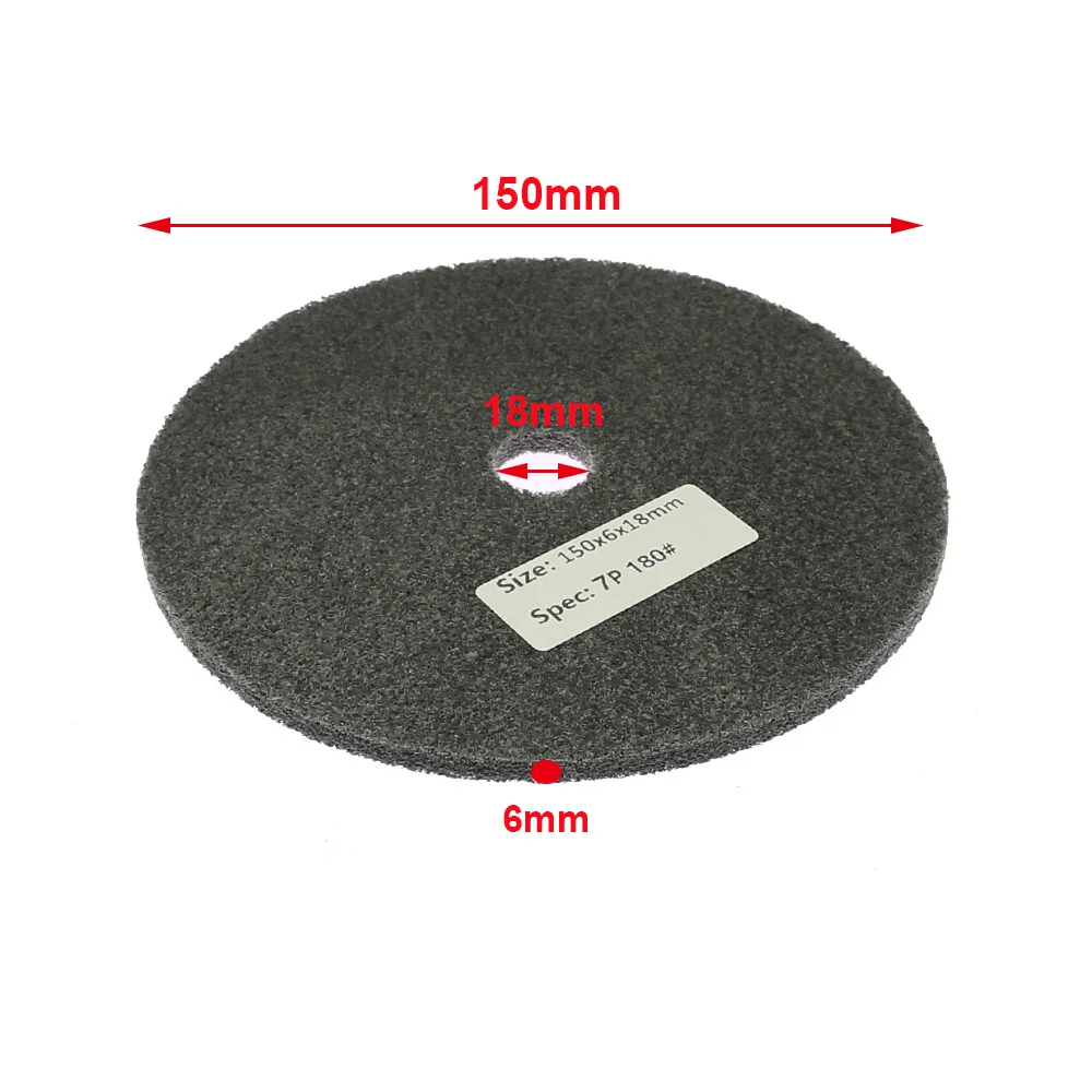 Imagem -02 - Non-woven Unitized Polishing Disc Fina Fatia de Moagem para Metal Plastic Slots Finish Pcs 150x6x18 mm