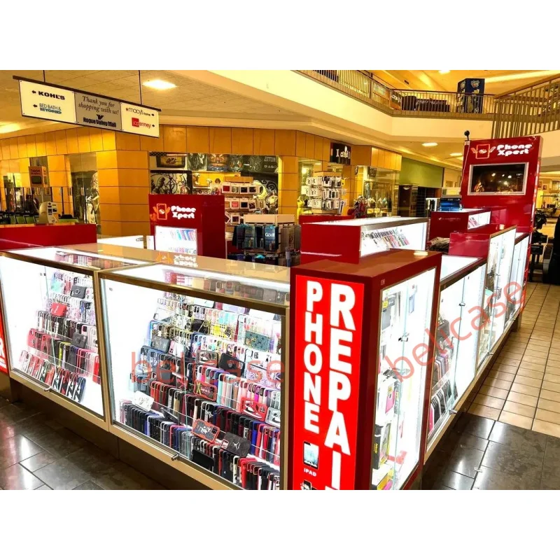 customized.Cell Phone Accessory Stores Glass Display Showcase Mobile Phones and Accessories Cabinets Shopping Mall Mobile Phone