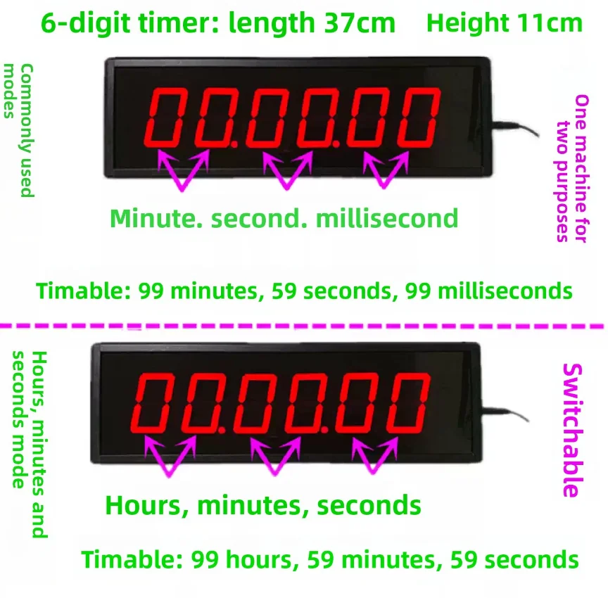 Game timer Multifunctional timing Digital display screen Chess game timing Special for physical training