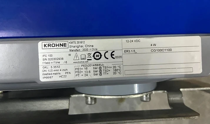 For KROHNE IFC100W Electromagnetic Flowmeter Converter Split Digital Display Table 4-20mA S20602938 IFC 100W