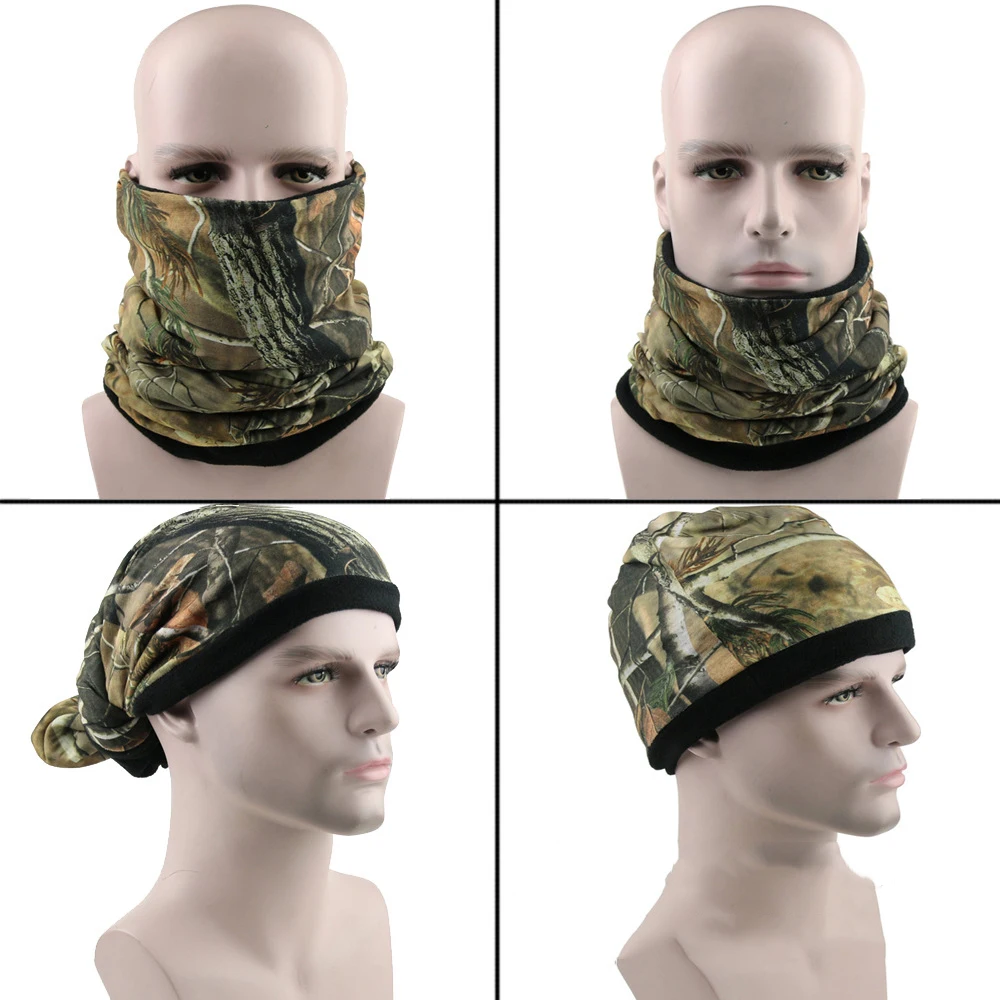 100PCS Customized Fleece Bandana Winter Neck Gaiter Windproof Face Cover Balaclava Ski Mask Thicken Hiking Headgear Thermal Mask