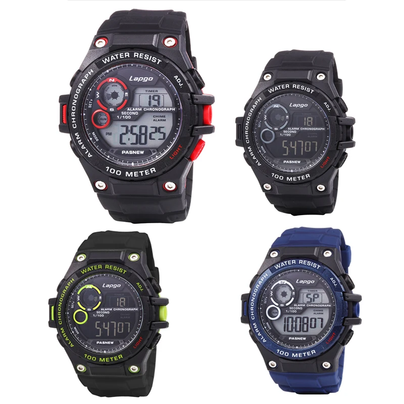 Fashion Men Digital Watch Big Dial Muti-function Diver Electronic Hand Clock Boy Waterproof Stopwatch Sport Wristwatches Male