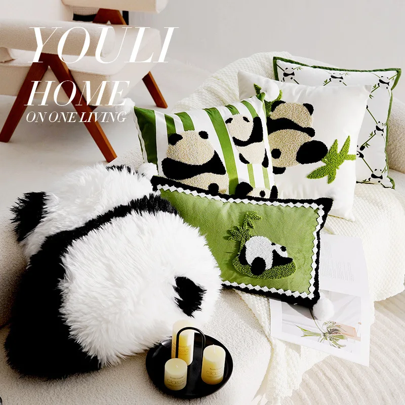 

Cute Panda Advanced Children's Pillow Cover Animal Living Room Sofa Pillowcase Cushion Cover 45cm