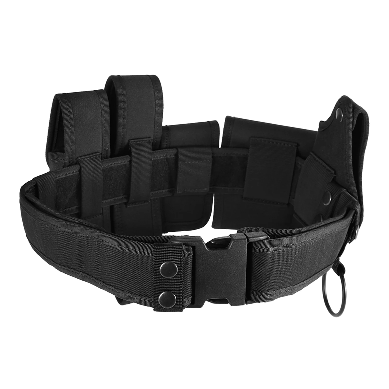 Adjustable Heavy Duty 6 In 1 Utility Belt Law Enforcement Quick-Release Belt with Pouch for Police Security