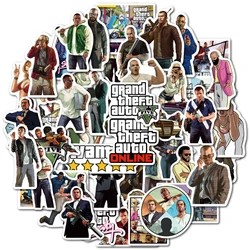 Autocollants du jeu GTA Grand Theft pour enfant, étiquettes étanches pour réfrigérateur, ordinateur portable, moto, bagages, téléphone, valise, 10/50 pièces