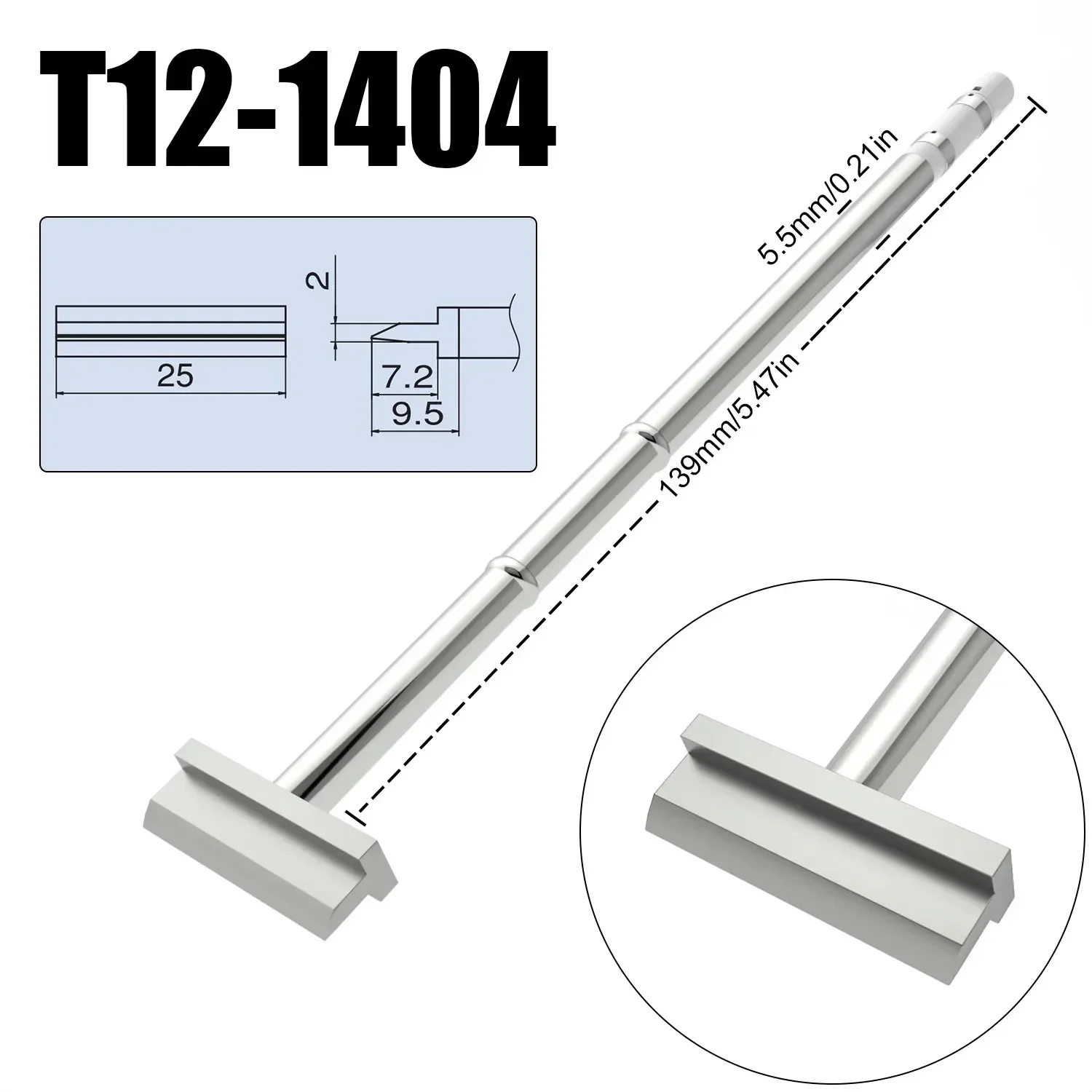 T12-1401 d\'origine 1402 1403 1405 1406 Pointe de fer à souder en forme de pelle pour FX-950 série 951 et T12 Station de soudage