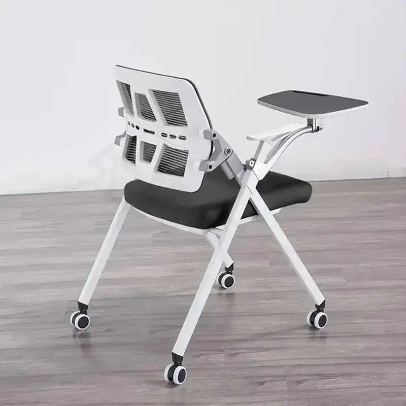 

Folding Training Chair with Writing Board Desk Conference Office Chair Employee Wheels Negotiation Furniture 바퀴 의자 리클라이닝 의자