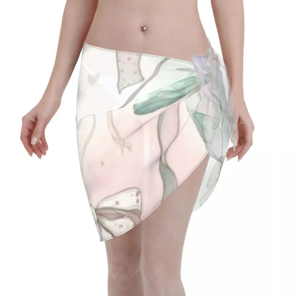 

Promotion Pastel Bows And Hearts Whimsical Gradient Pattern Women's Beach Wrap SkirtYacht Party Cover Up Dress