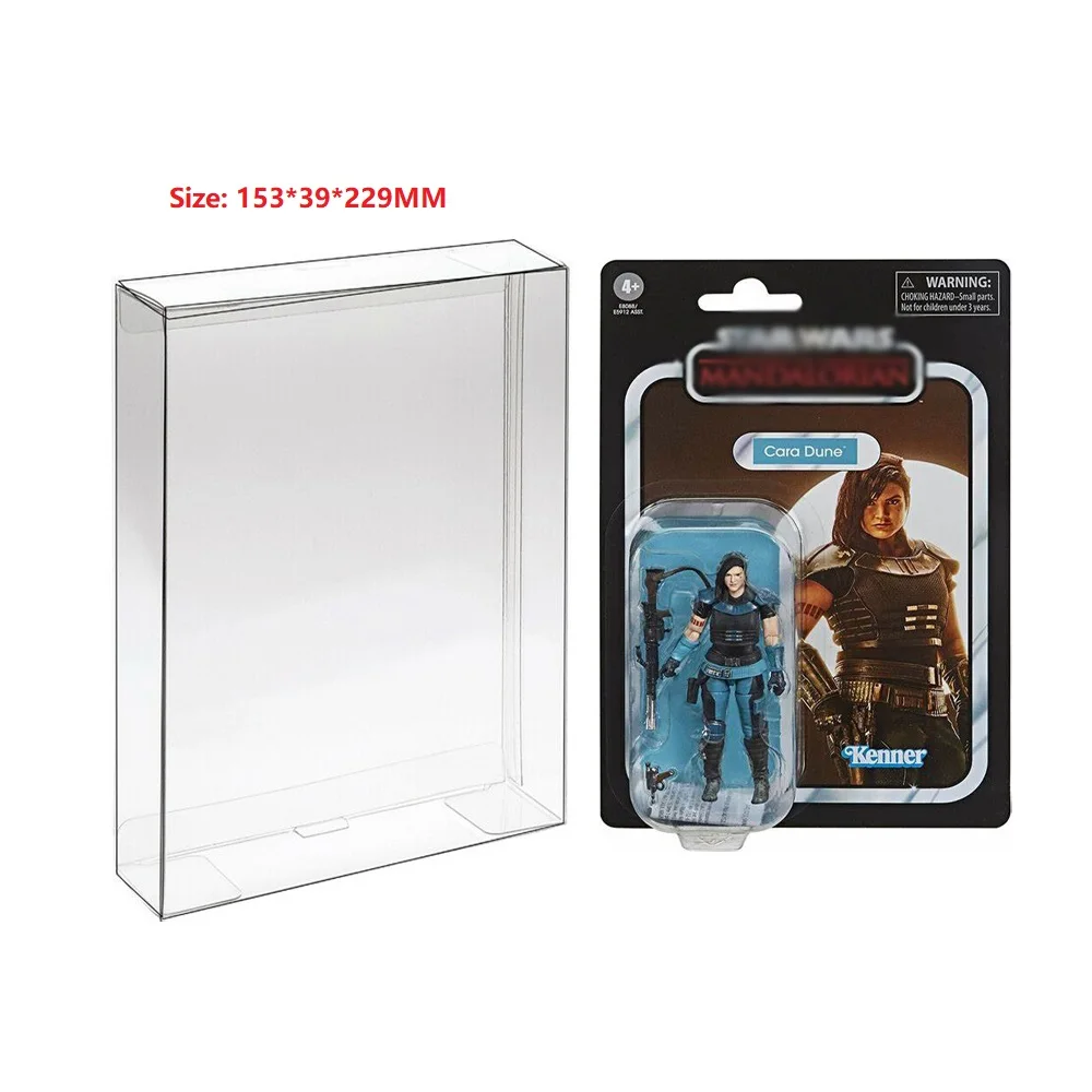 Ruitroliker 10 pezzi custodia protettiva scatola protettiva in plastica trasparente scatola espositiva per Star Wars serie nera figura da 3,75 pollici