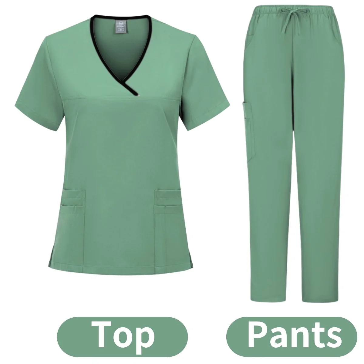 Multicolour Jogger Past Bij Arts Verpleegkundige Uniformen Korte Mouw V-Hals Tops Pocket Nurse Scrubs Set Medische Klinische Kleding