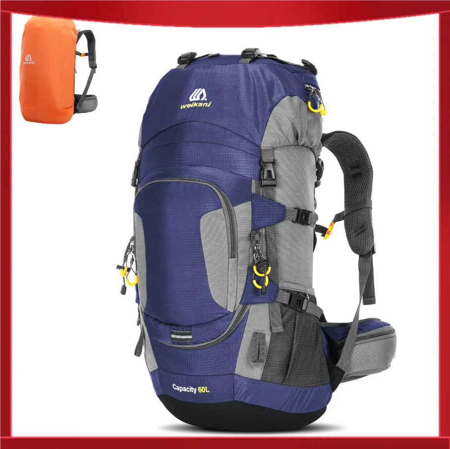 

Рюкзак LIXADA 60L для кемпинга, альпинизма, велоспорта, водонепроницаемый походный рюкзак, спортивная сумка для активного отдыха с дождевиком