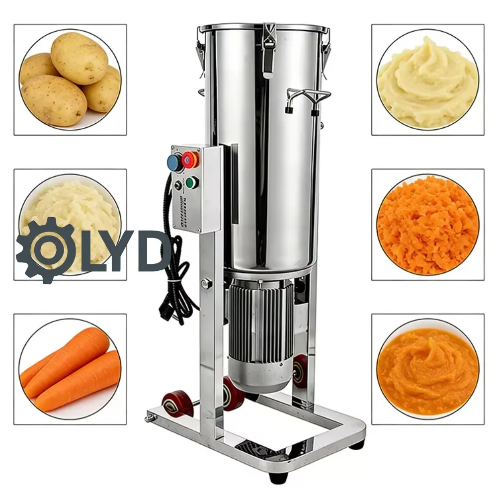 Commercial 45L Crusher Puree Machine 60L Large Capacity Food Factory Liquid Ginger Chili 80L Spinach Pulper