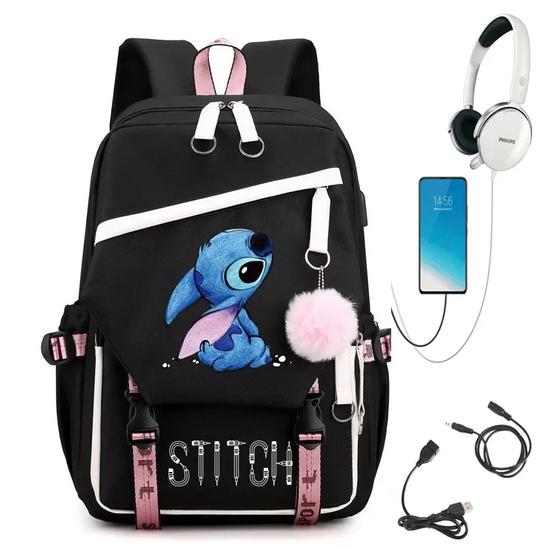 Disney cartoon Stitch New Kids Backpack Mini Schoolbag Girls and Boys Cute Shoulder Bag