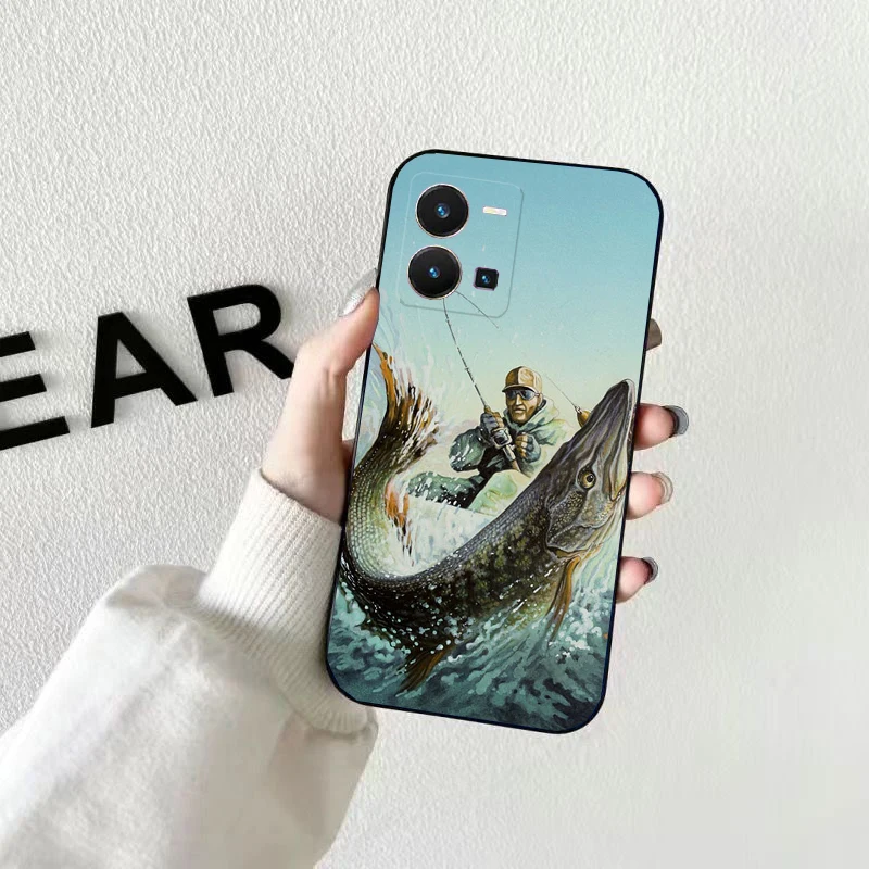 Bass Fish Fisherman Phone Case For VIVO Y53S Y33S Y01 Y11S Y31 Y21 Y70 Y21S Y72 Y35 V27E V23E V21 V23 Pro V21E