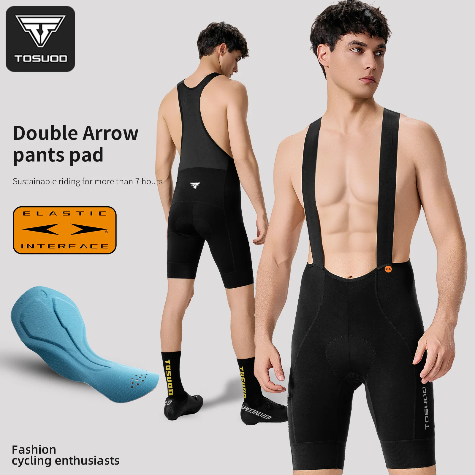 

Мужские велосипедные шорты TOSUOD с подкладкой, амортизирующие, дышащие, эластичные, для MTB и шоссейных велосипедов