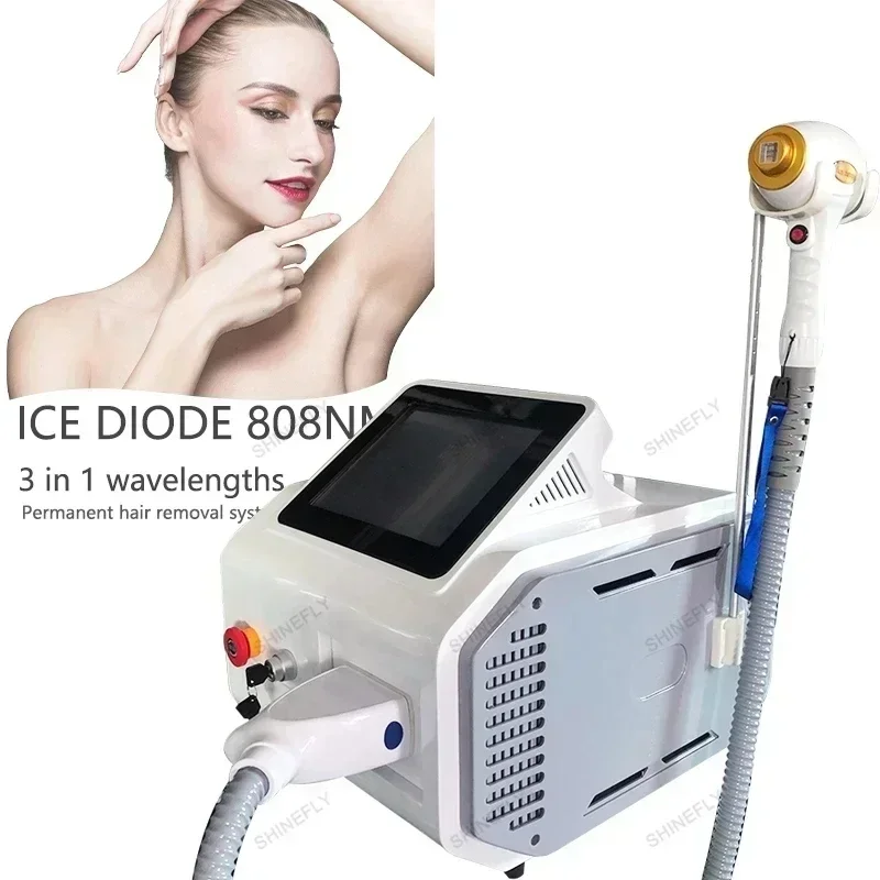 808nm Diode leser Multi Wavelengths Hair Removal Machine Cooling Head Painless leser Epilator Face Body Hair Removal