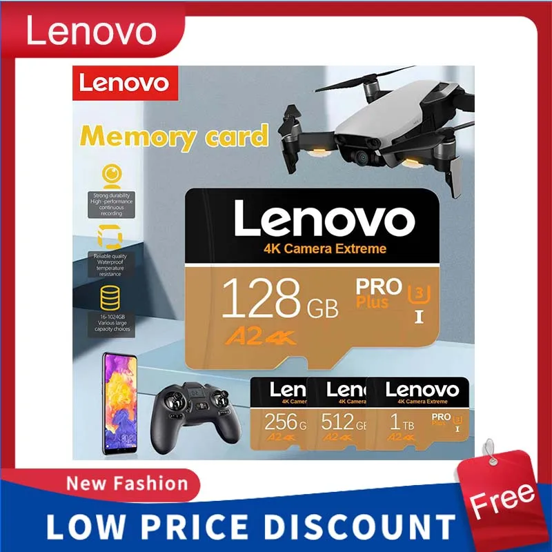 Lenovo 2TB Memory Card 1TB V30 4K Micro Tf Sd Card 128GB 256GB 512GB 1TB 2TB High Speed Micro TF SD Card For Nintendo Switch Ps4