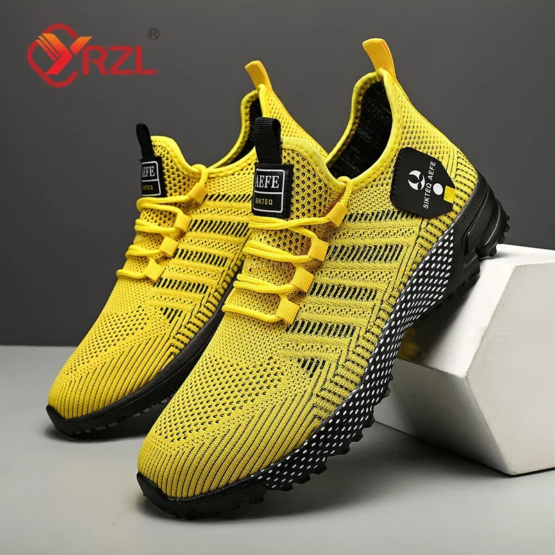 

YRZL Men's Lightweight Running Shoes Breathable Mesh Sneakers Spring Autumn Comfortable Tennis Sneakers for Men Plus Size 47