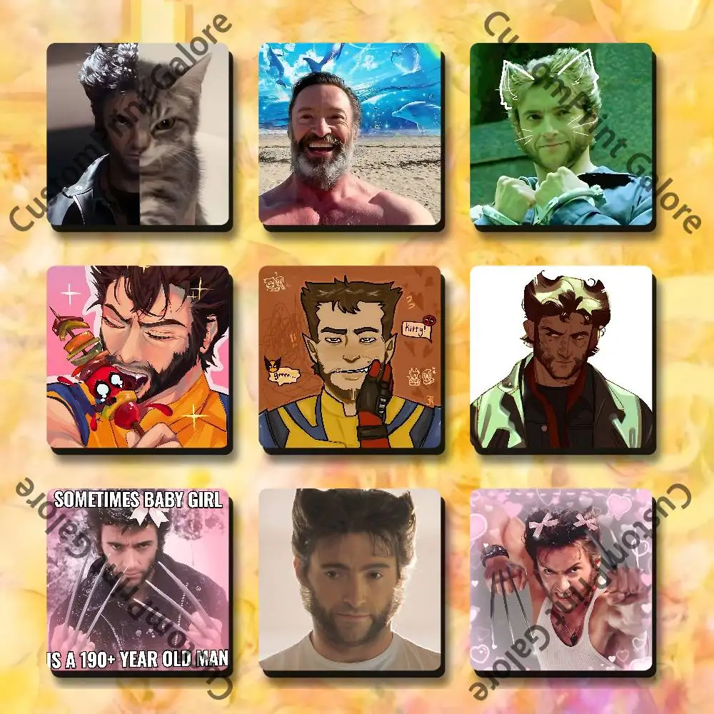 

H-Hugh J-Jackman Soft Magnetic Refrigerator Magnets 5.5,7.5cm Personalized for DIY Kitchen Office Decorative