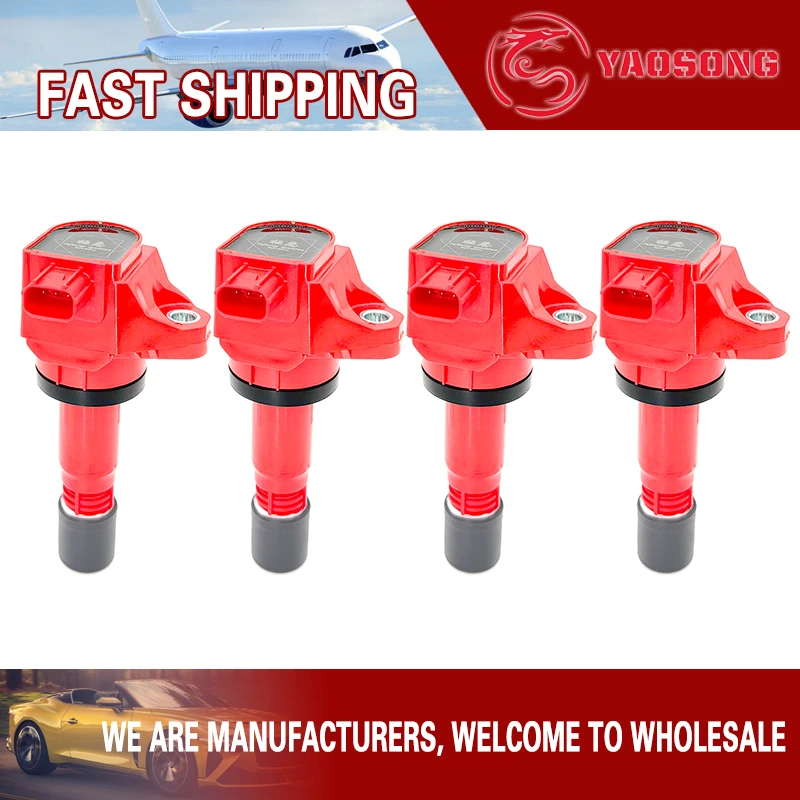 

4 шт. катушка зажигания для Honda Civic CR-V HR-V Acura 1.8L ILX 2.0L 30520-R1A-A01 30520R1AA01 UF672 099700-181 099700181