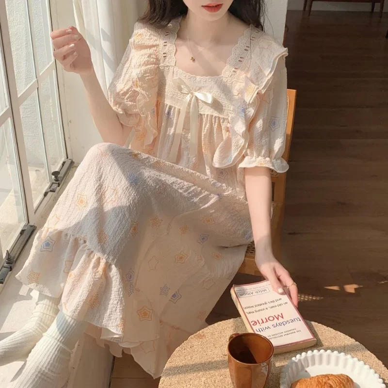 

Nightgowns Women's Clothing Homewear Spring Summer New Outer Wear Cute Cardigan Comfortable Casual Stylish Loose Large Size