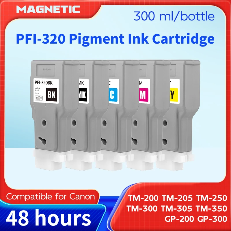 

Чернильный картридж PFI 320 PFI-320 с чипом и пигментными чернилами для принтера Canon TM200 TM205 TM300 TM305 200 205 300 305 GP-200 GP-300