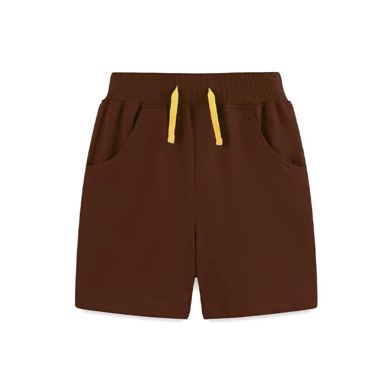 Einfarbige Kindershorts 2-7 Jahre mit Kordelzug, Kinderhosen für Jungen & Mädchen, Schlichte Babykleidung