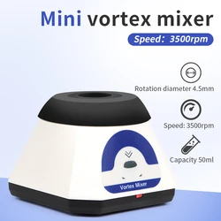 Laboratory Mini Vortex Mixer 3500rpm Eectronic Blender Tattoo Ink Nails Polish Vortex Shaker High Quality Eccentric Swirl Mixer