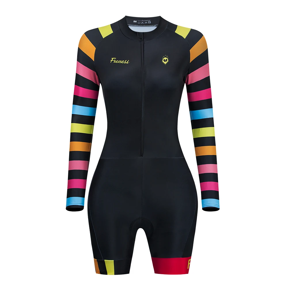 Frenesi Cycling Skinsuit for Women, Long Sleeves, Triathlon Cycling, Outdoor Tights, Triathlon Suit, Sport, Summer, 2025