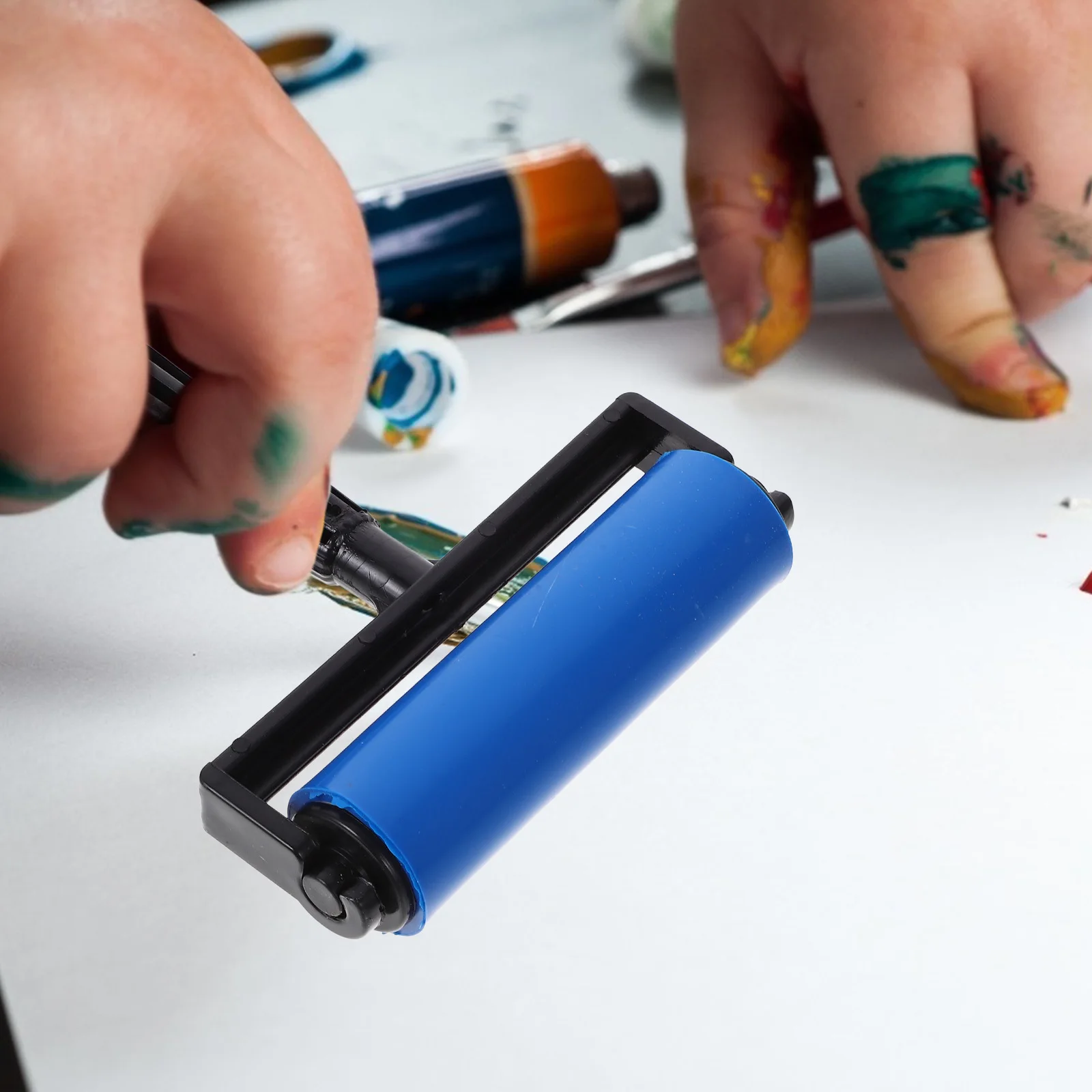 

2Pcs Lightweight Plastic Printing Rollers for Diamond Drawing Printmaking Craft Scrapbook Inking Roller Painting Art