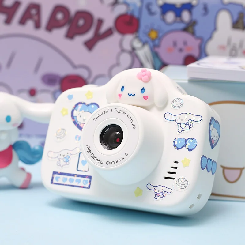 Sanrio Cinnamoroll Kuromi Pochacco Camera 4800W Hd Pixel Mini Portable Child Built-In Game Music Taste Filter Girl Birthday Gift