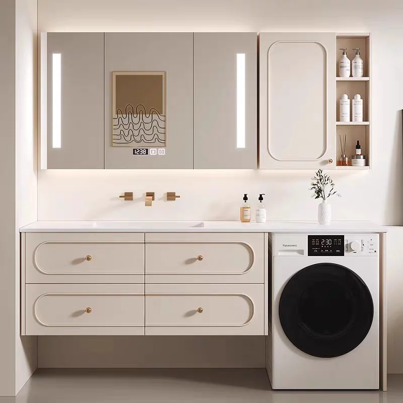 

Тумба для стиральной машины со встроенной раковиной, тумба для ванной комнаты с интегрированной раковиной из керамогранита, тумба для ванной комнаты