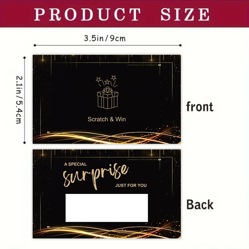 20/30 Sets of Black Scratch Cards and Stickers - Gift Cards, Surprise Cards, Wedding Anniversaries, Greeting Cards, Creative DIY - view 2