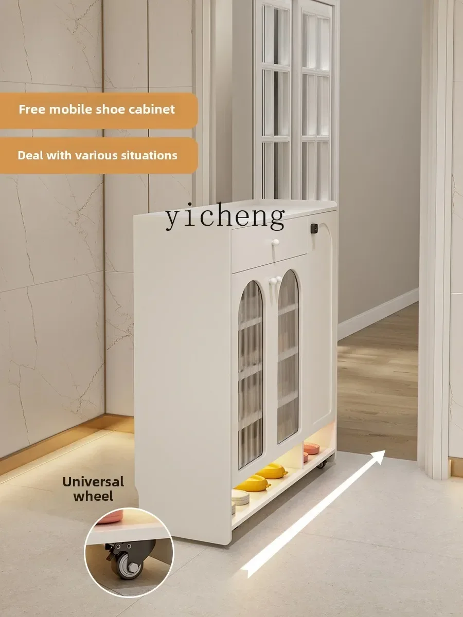 ZC خزانة أحذية قابلة للإزالة مع قفل عند مدخل المنزل، وخزانة الأحذية الجديدة خارج مدخل الممر