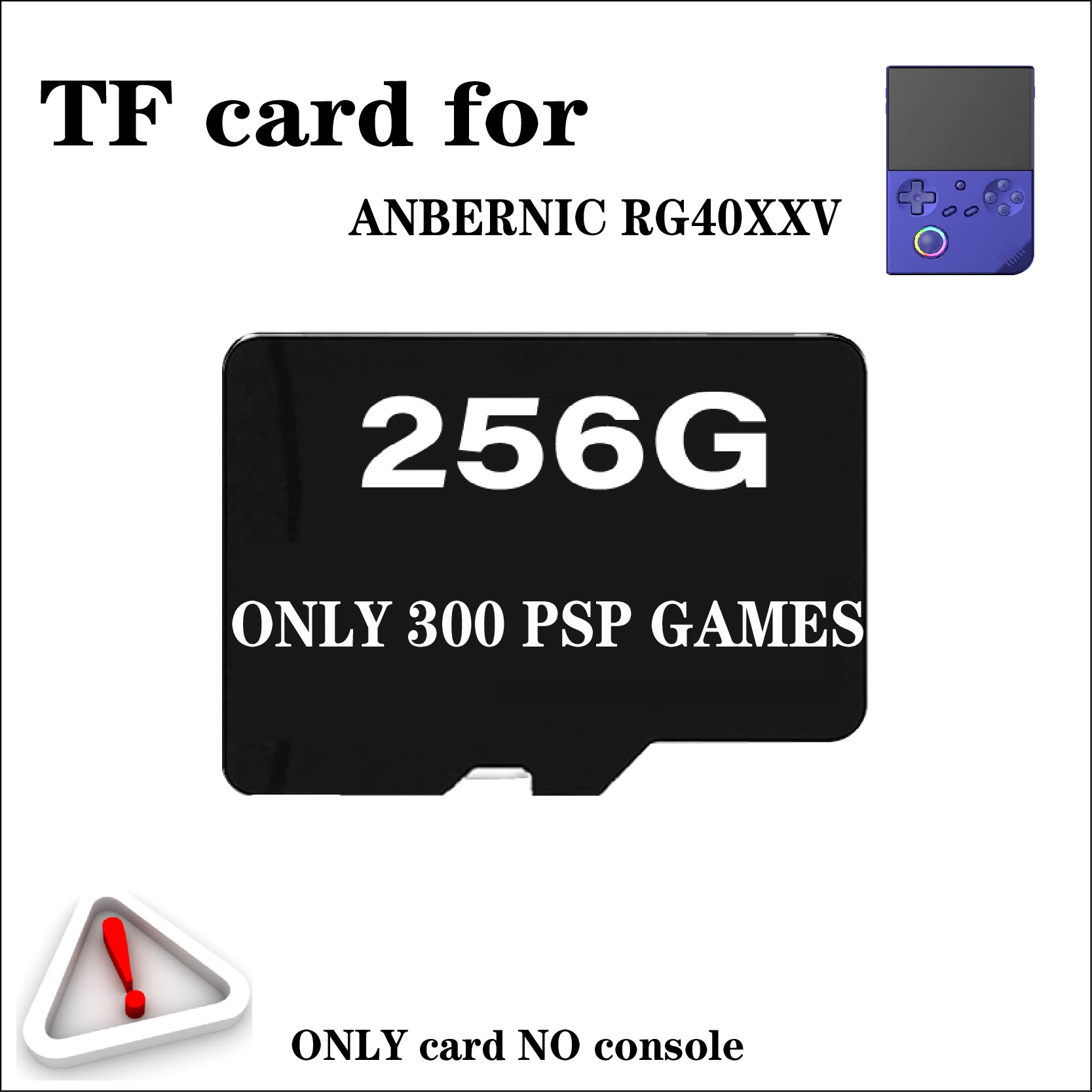 For Anbernic RG 40XXV TF Card Plug&play Pre-install Retro Games Card PSP 256G 10000+GAME RG40XXV Memory Handheld Gaming