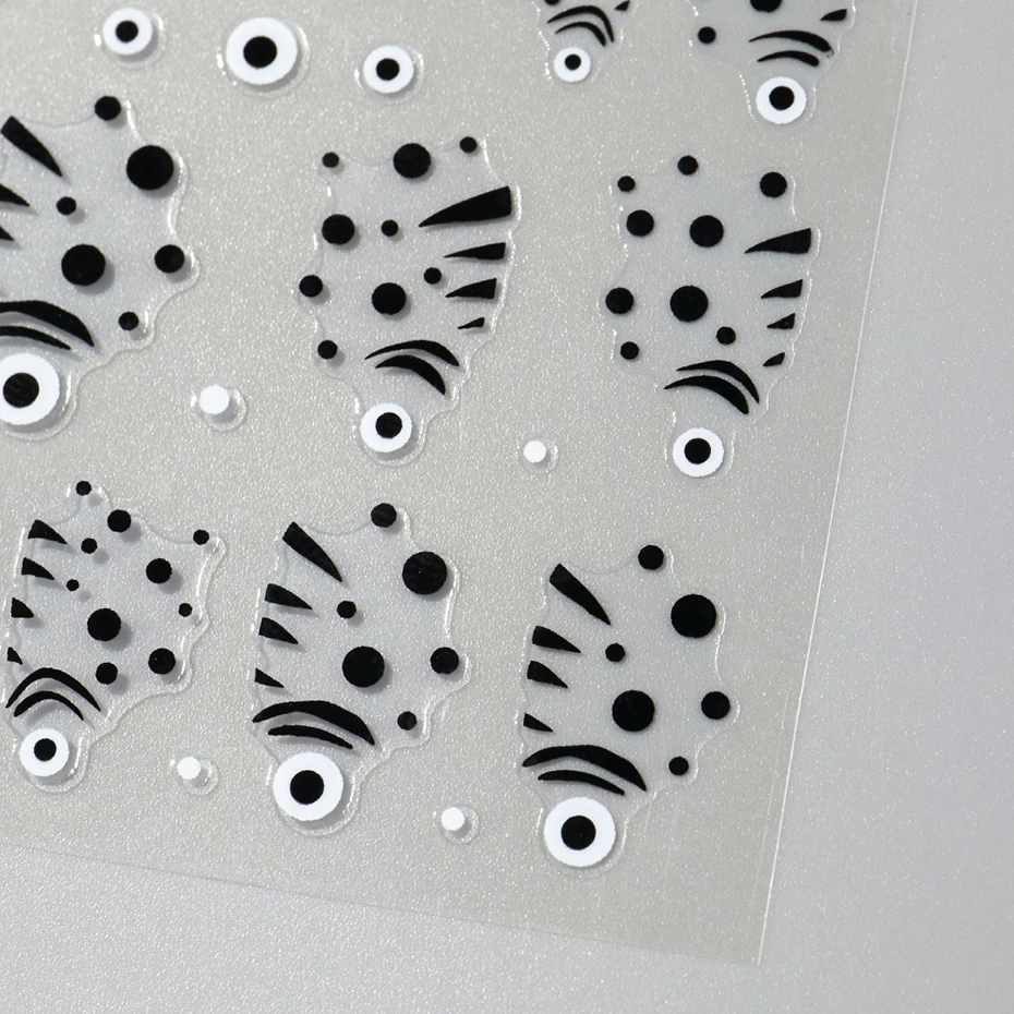 2 pçs kawaii cabeça de peixe adesivos de unhas mar peixe auto-adesivo sliders para unhas y2k oceano animais arte do prego suprimentos decoração