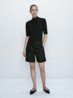Ethereal MD 2025 massidutti spring new style of Women's casual Semi-high neck solid color base simple slim-fit T-shirt