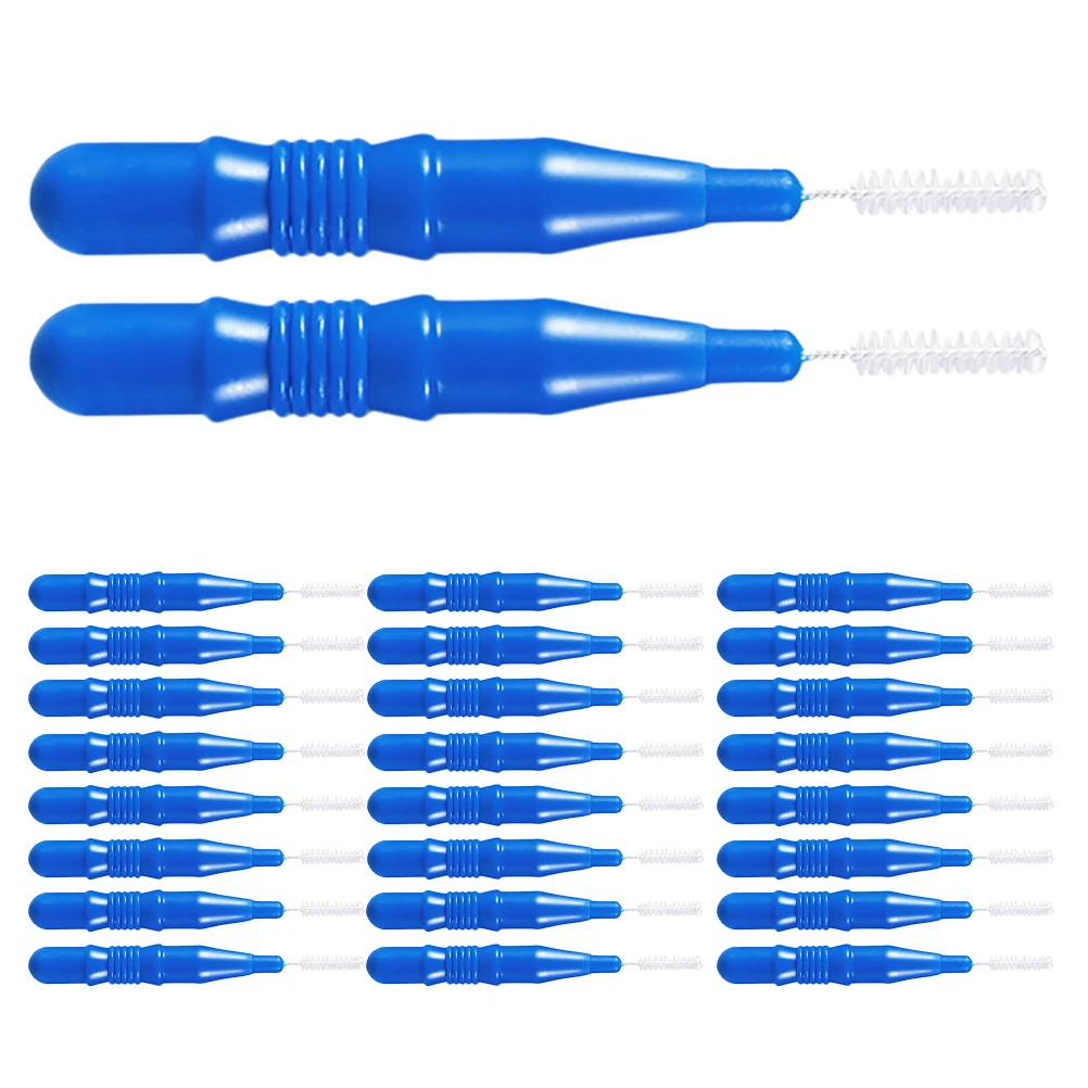 50 Uds cepillo Interdental 2,5 Mm púas de hilo Dental para el cuidado de las encías protección de la cavidad herramienta de limpieza Oral dispositivo de limpieza de dientes