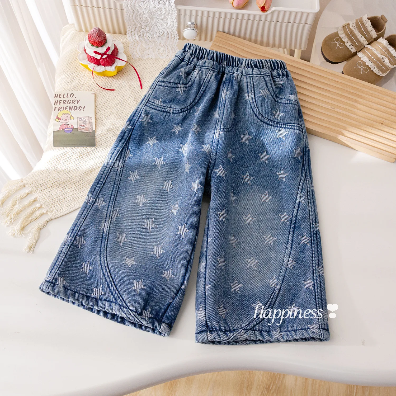 

Girls Denim Pants Autumn Winter 2025 Children Thick Velvet Trousers For Baby Girl Clothing Kids Fashion Long Jeans Outfits 5 6Y