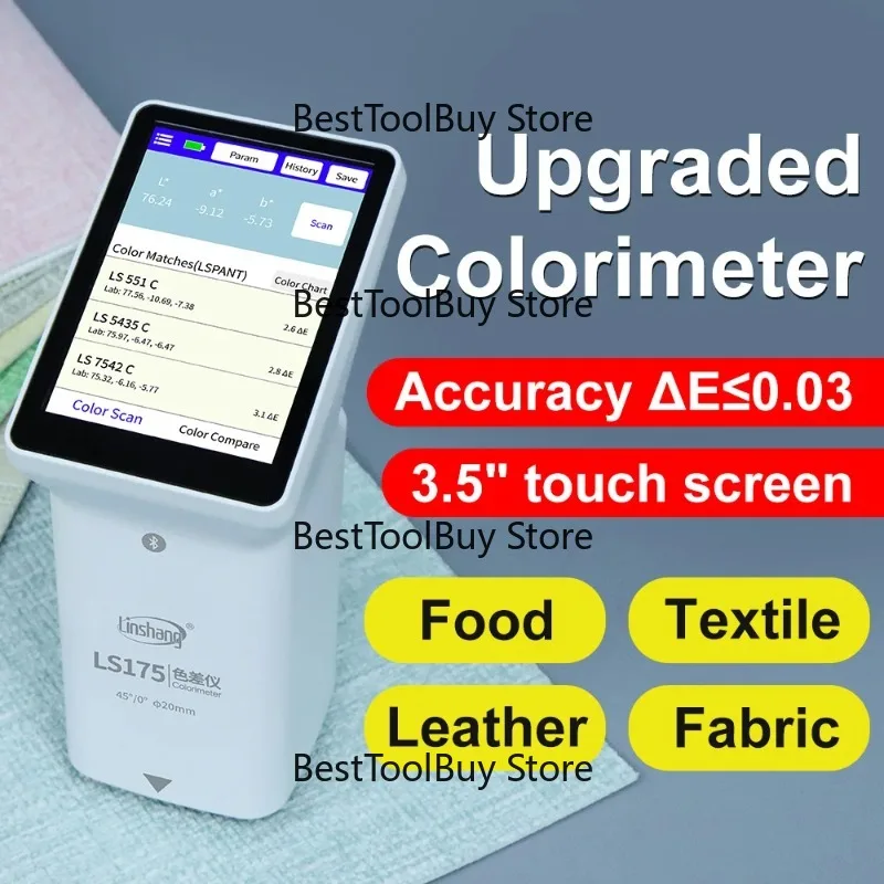 

Colorimeter Fabric Color Checker Colorchecker LS175 45°/0° Touch Screen Large Measuring Aperture 20mm Food APP PC Software