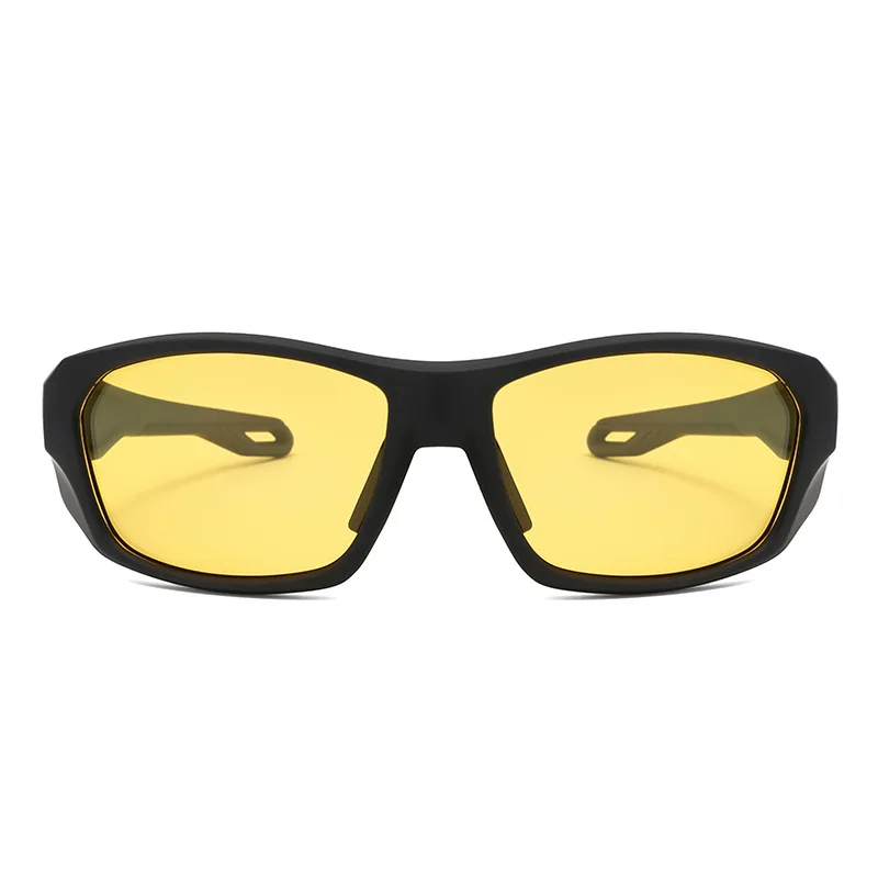 

TR90 Square Polarized Sunglasses Men Women 2025 New Night Vision Yellow Lens TAC Driving Sports Sun Glasses Shades TR3620P