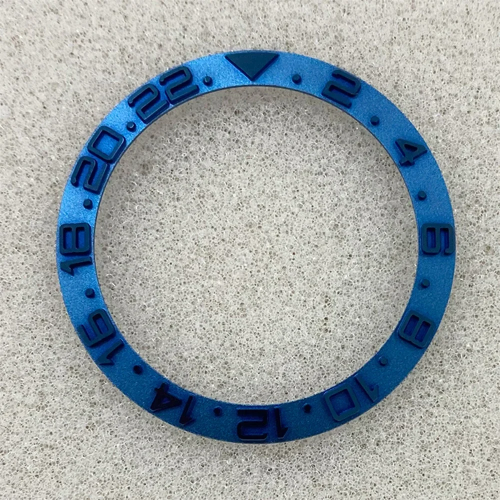 38mm relógio rosto cerâmica moldura inserção para 40mm submariner automático relógios masculinos acessórios numeral convexo molduras oblíquas