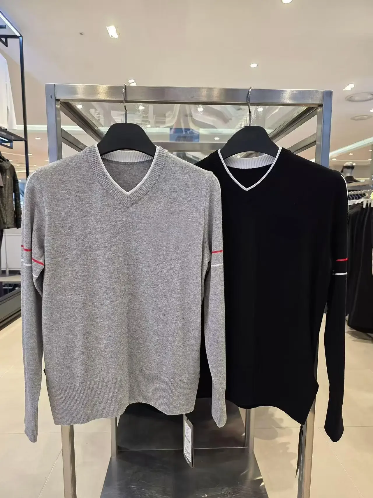 Autumn New Women Golf Knitted Top V-Neck Long Sleeve Soft Ladies Outdoor Golf Sport Sweater